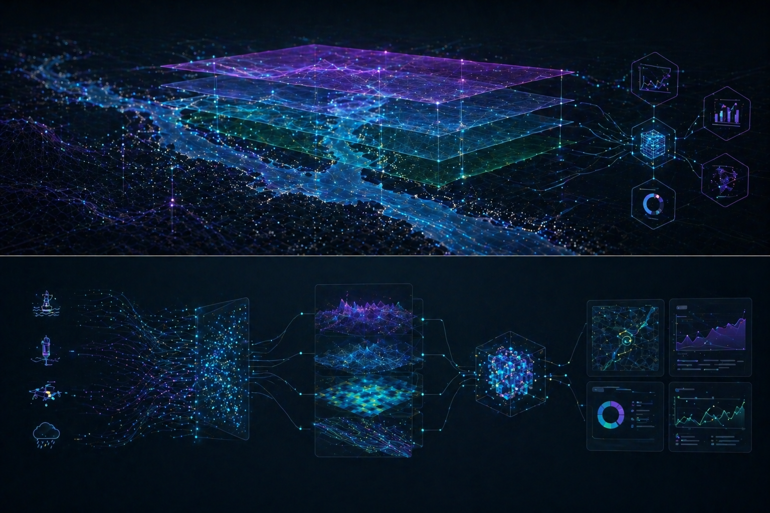 Operational models built on measured environmental signals.